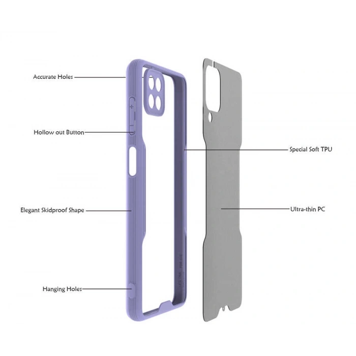 Galaxy M12 Kılıf Zore Parfe Kapak