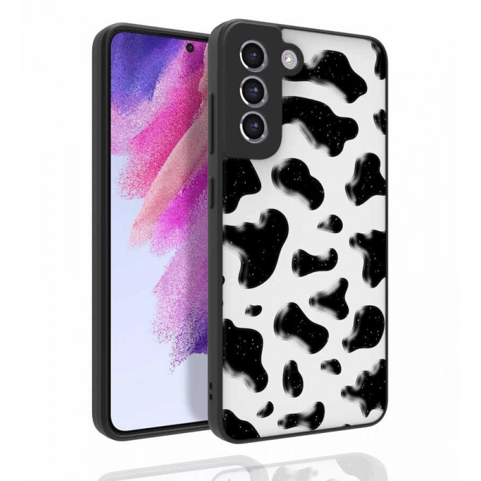 Galaxy S21 FE Kılıf Desenli Kamera Korumalı Parlak Zore Nora Kapak