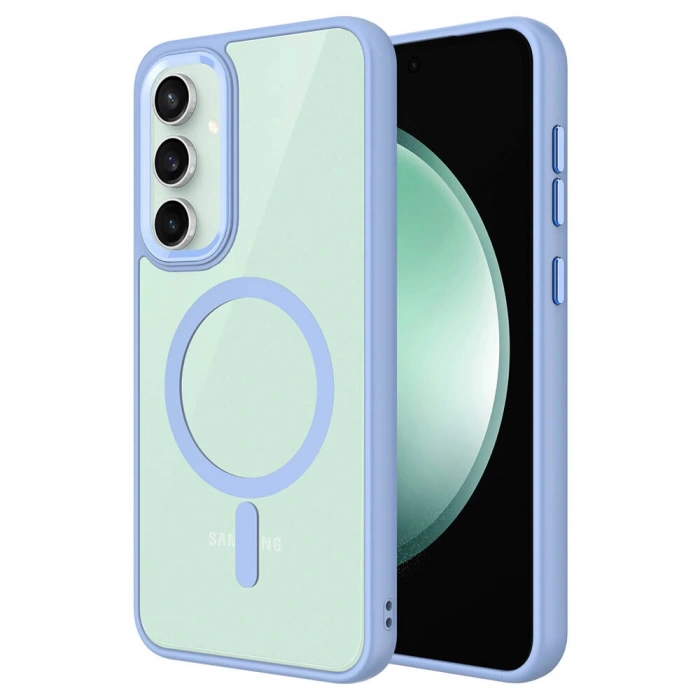 Galaxy S23 FE Kılıf Wireless Şarj Özellikli Zore Krom M-safe Silikon Kapak