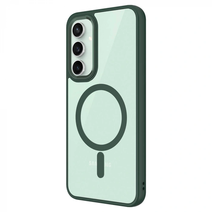 Galaxy S23 FE Kılıf Wireless Şarj Özellikli Zore Krom M-safe Silikon Kapak