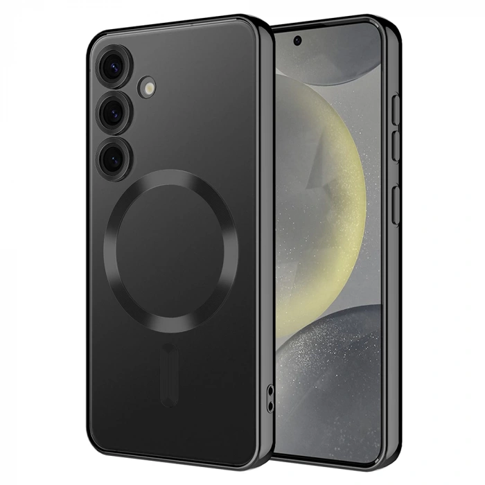 Galaxy S24 FE Kılıf Kamera Korumalı M-safe Wireless Şarj Özellikli Zore Demre Kapak