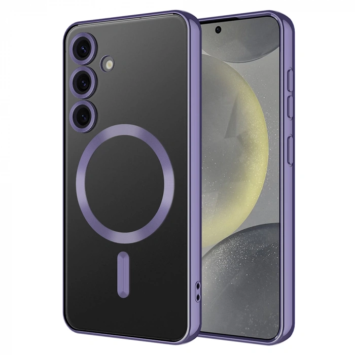 Galaxy S24 FE Kılıf Kamera Korumalı M-safe Wireless Şarj Özellikli Zore Demre Kapak