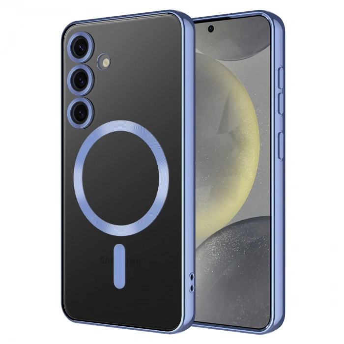 Galaxy S24 FE Kılıf Kamera Korumalı M-safe Wireless Şarj Özellikli Zore Demre Kapak