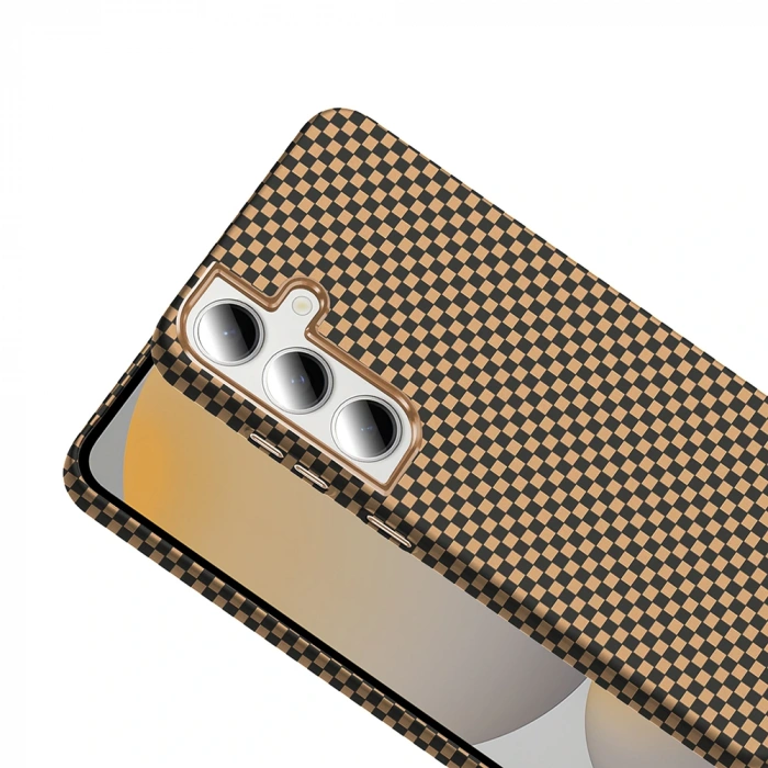 Galaxy S24 FE Kılıf M-safe Şarj Özellikli Karbon Fiber Görünümlü Zore Gros Kapak