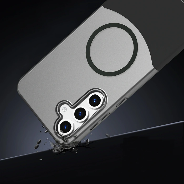 Galaxy S24 FE Kılıf M-Safe Şarj Özellikli Mıknatıslı Zore Duble Kapak