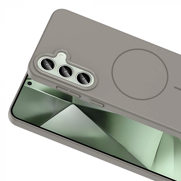 Galaxy S24 FE Kılıf M-safe Şarj Özellikli Zore Ruby Sert Kapak