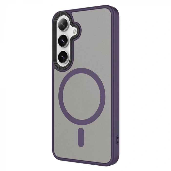 Galaxy S24 Kılıf Sert PC Arka Yüzey Wireless Şarj Özellikli Zore Flet M-safe Kapak