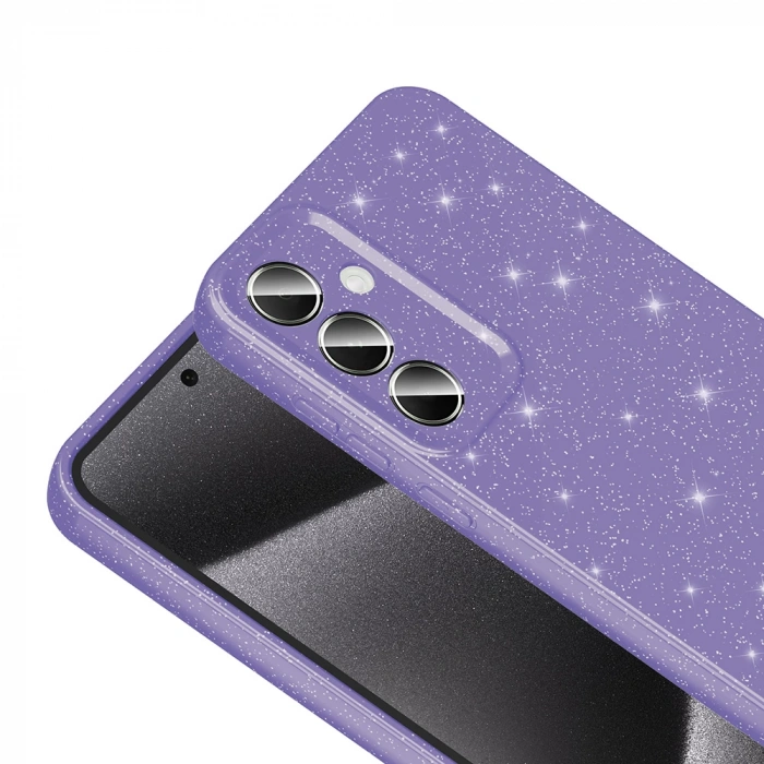 Galaxy S24 Plus Kılıf Kamera Korumalı Simli Lüks Zore Koton Kapak