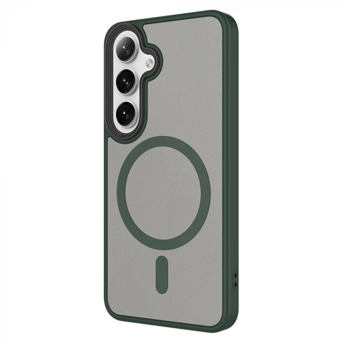 Galaxy S24 Plus Kılıf Sert PC Arka Yüzey Wireless Şarj Özellikli Zore Flet M-safe Kapak