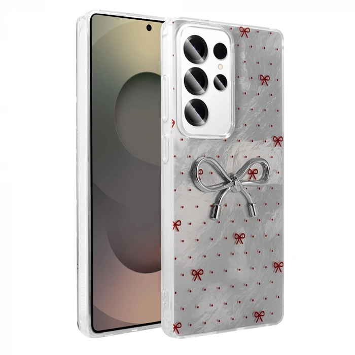 Galaxy S24 Ultra Kılıf Kamera Korumalı Figürlü Zore Ponti Silikon Kapak