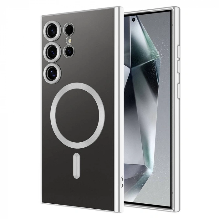 Galaxy S24 Ultra Kılıf Kamera Korumalı M-safe Wireless Şarj Özellikli Zore Demre Kapak