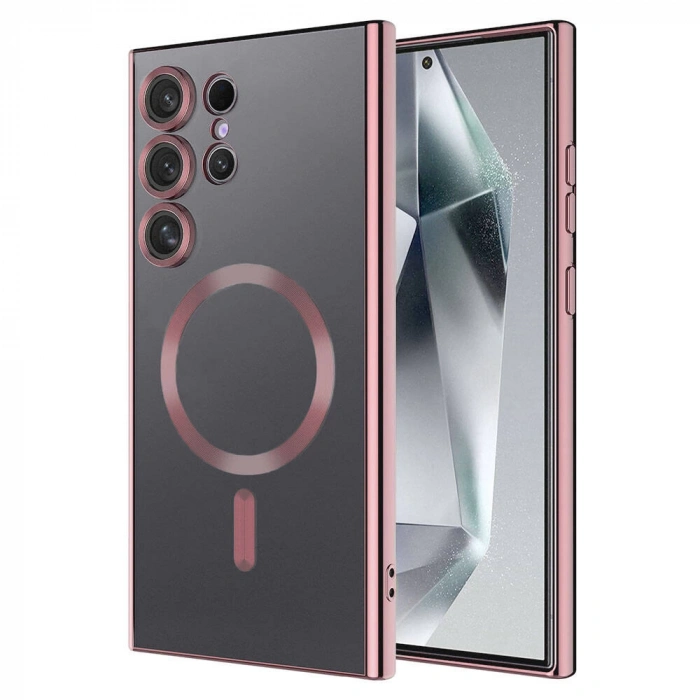 Galaxy S24 Ultra Kılıf Kamera Korumalı M-safe Wireless Şarj Özellikli Zore Demre Kapak