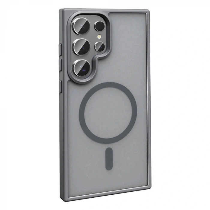 Galaxy S24 Ultra Kılıf M-safe Şarj Özellikli Mat Arka Yüzey Zore Sio Kapak