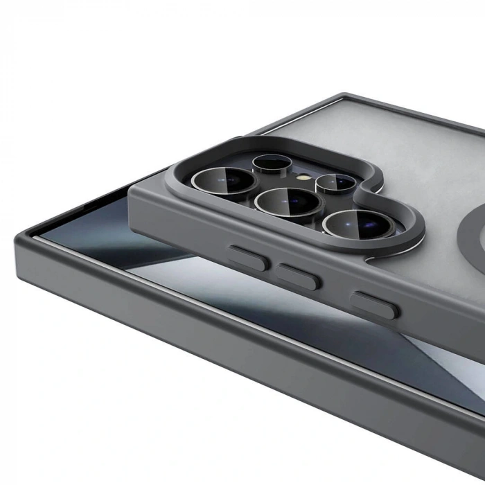 Galaxy S24 Ultra Kılıf M-safe Şarj Özellikli Mat Arka Yüzey Zore Sio Kapak