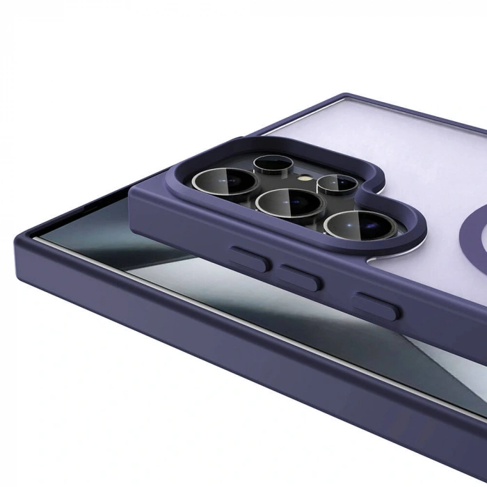 Galaxy S24 Ultra Kılıf M-safe Şarj Özellikli Mat Arka Yüzey Zore Sio Kapak