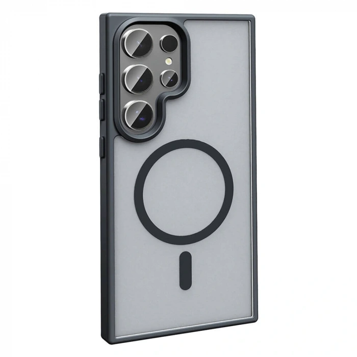 Galaxy S24 Ultra Kılıf M-safe Şarj Özellikli Mat Arka Yüzey Zore Sio Kapak