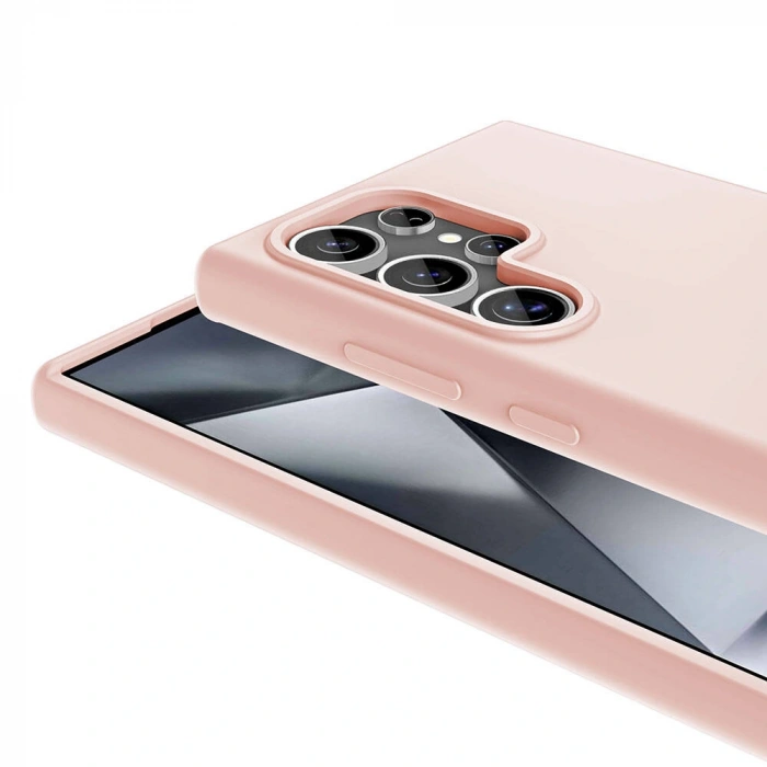 Galaxy S24 Ultra Kılıf M-safe Şarj Özellikli Sıvı Teknolojili Silinebilir Sert Zore Kivi Kapak