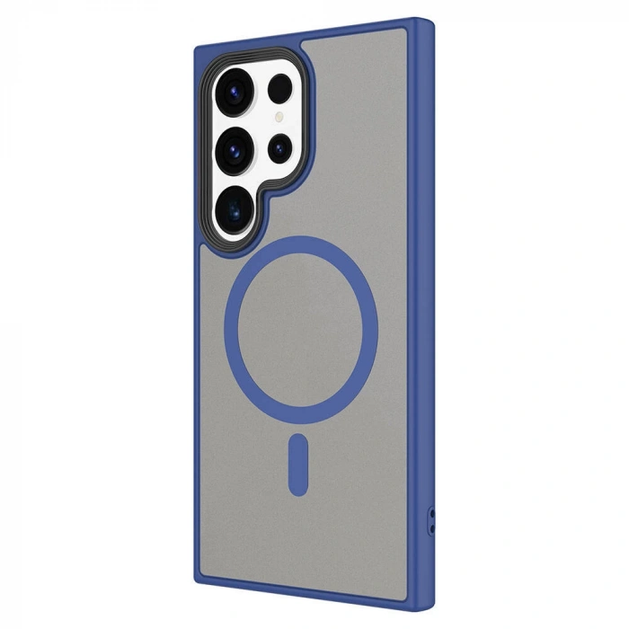 Galaxy S24 Ultra Kılıf Sert PC Arka Yüzey Wireless Şarj Özellikli Zore Flet M-safe Kapak