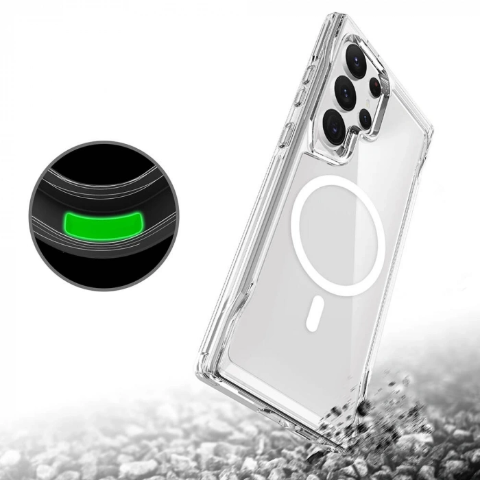 Galaxy S24 Ultra Kılıf Zore M-safe Şarj Özellikli T-Max M-safe Kapak