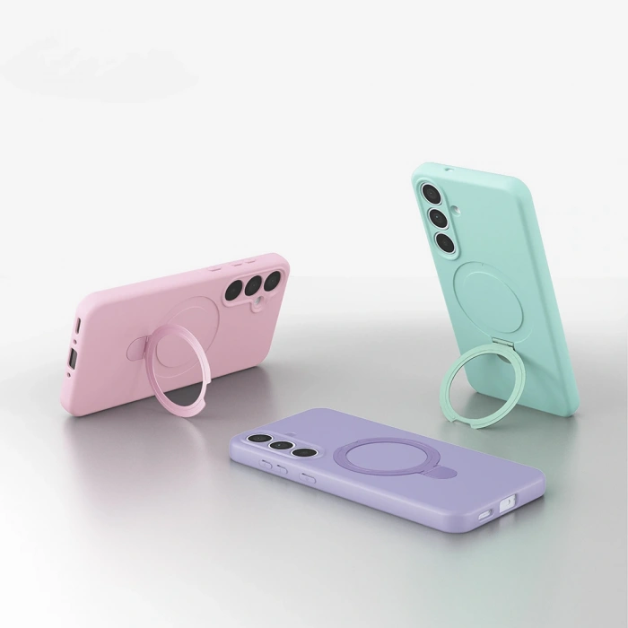 Galaxy S25 FE Kılıf M-safe Şarj Özellikli Standlı Zore Samara Kapak