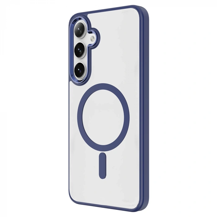 Galaxy S25 Kılıf M-safe Şarj Özellikli Zore Krom M-safe Silikon Kapak