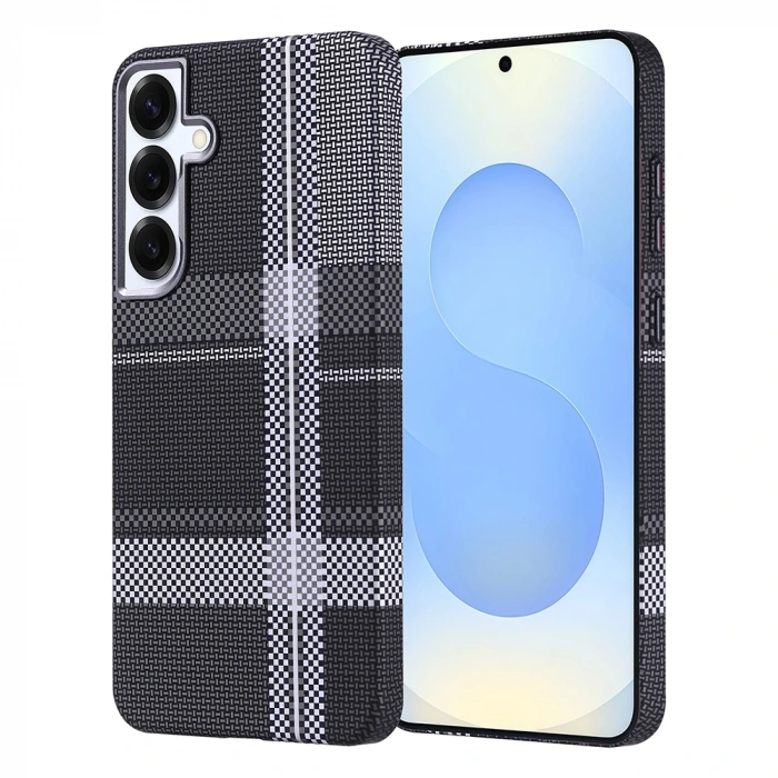 Galaxy S25 Plus Kılıf M-safe Şarj Özellikli Karbon Fiber Görünümlü Zore Nekst Kapak