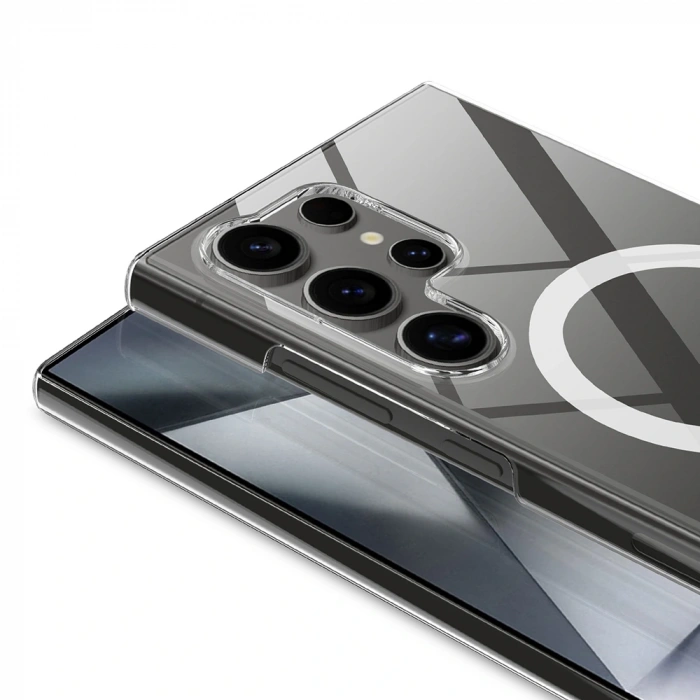 Galaxy S25 Ultra Kılıf Kamera Korumalı M-safe Sert PC Zore Porto Kapak