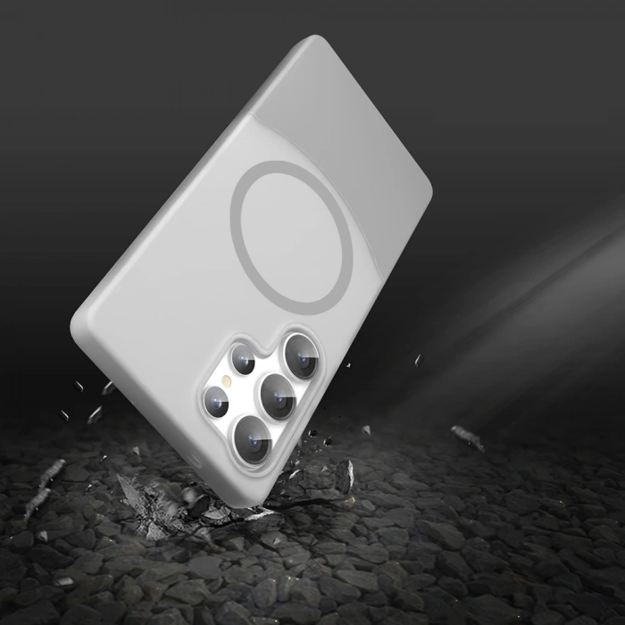 Galaxy S25 Ultra Kılıf M-Safe Şarj Özellikli Mıknatıslı Zore Duble Kapak