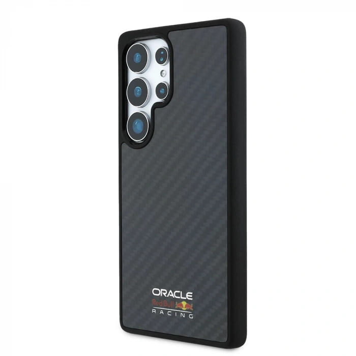 Galaxy S25 Ultra Kılıf Redbull Orjinal Lisanslı M-safe Şarj Özellikli Karbon Fiber Tasarımlı Parlayan Logolu Kapak