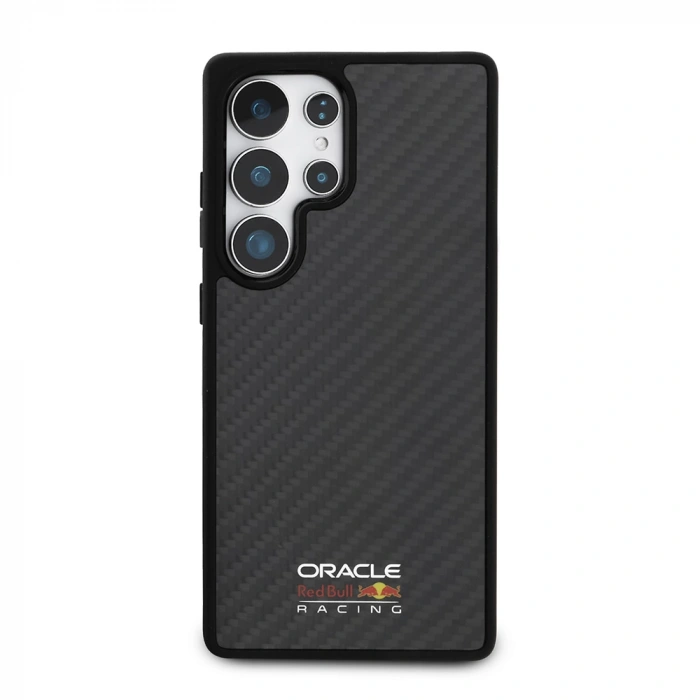 Galaxy S25 Ultra Kılıf Redbull Orjinal Lisanslı M-safe Şarj Özellikli Karbon Fiber Tasarımlı Parlayan Logolu Kapak