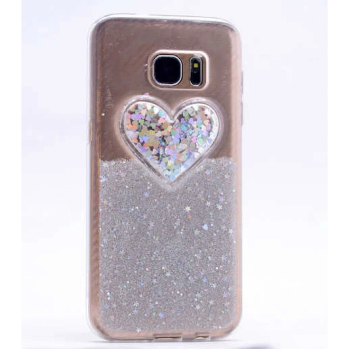 Galaxy S6 Edge Kılıf Zore Kalpli Silikon