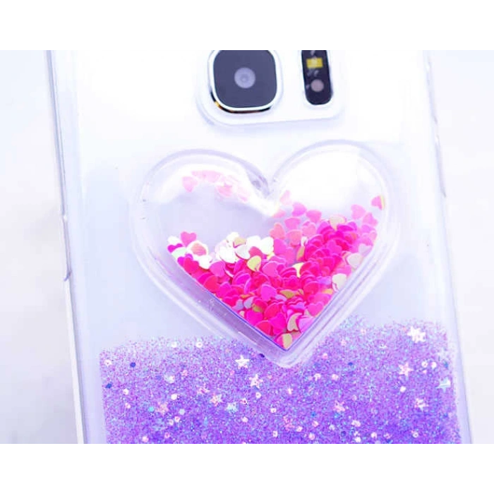 Galaxy S6 Edge Kılıf Zore Kalpli Silikon