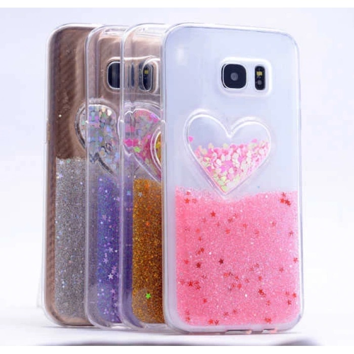 Galaxy S6 Edge Kılıf Zore Kalpli Silikon