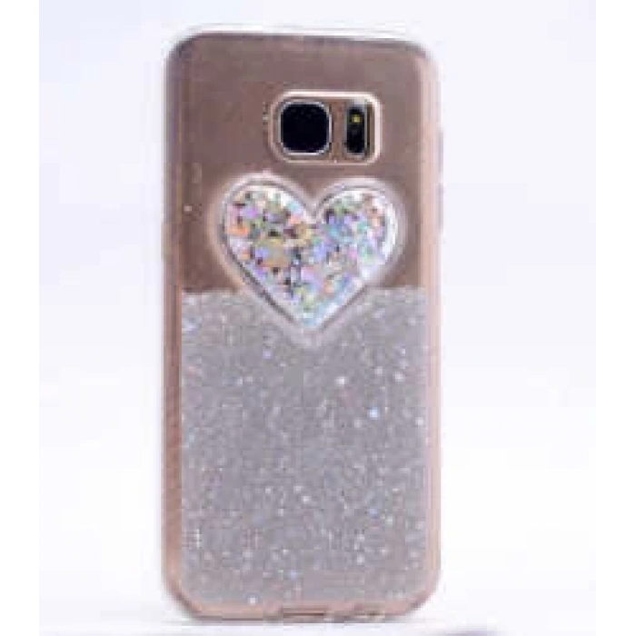 Galaxy S6 Edge Kılıf Zore Kalpli Silikon