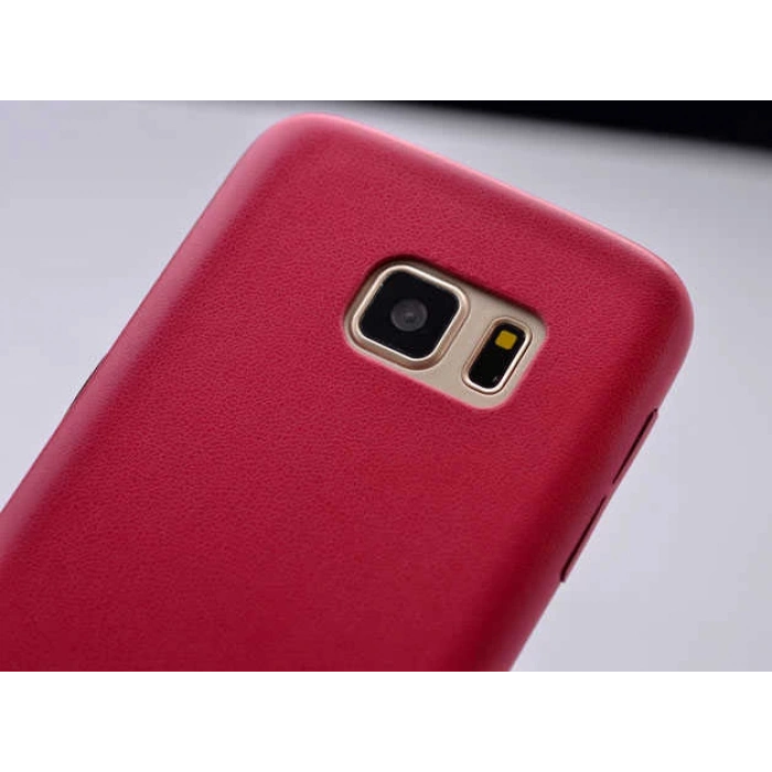 Galaxy S7 Edge Kılıf Zore 1-1 Deri Soft Kapak