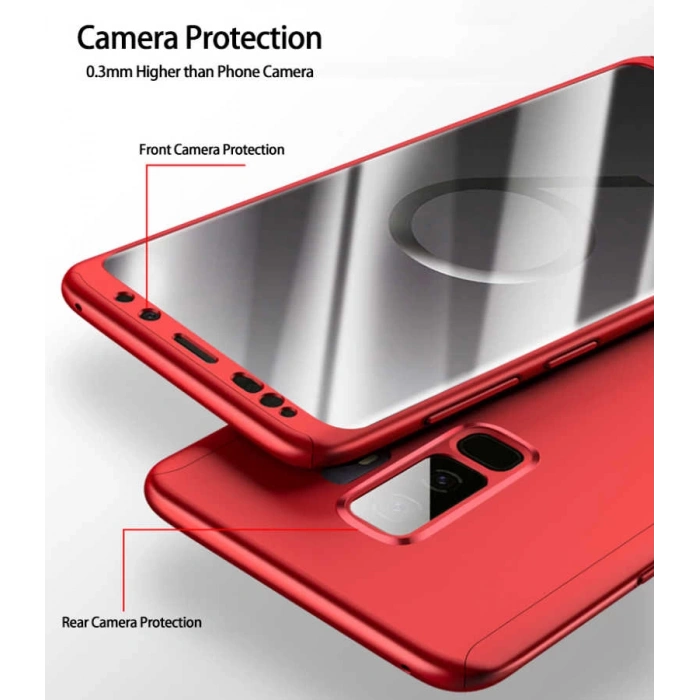 Galaxy S9 Kılıf Zore 360 3 Parçalı Rubber Kapak