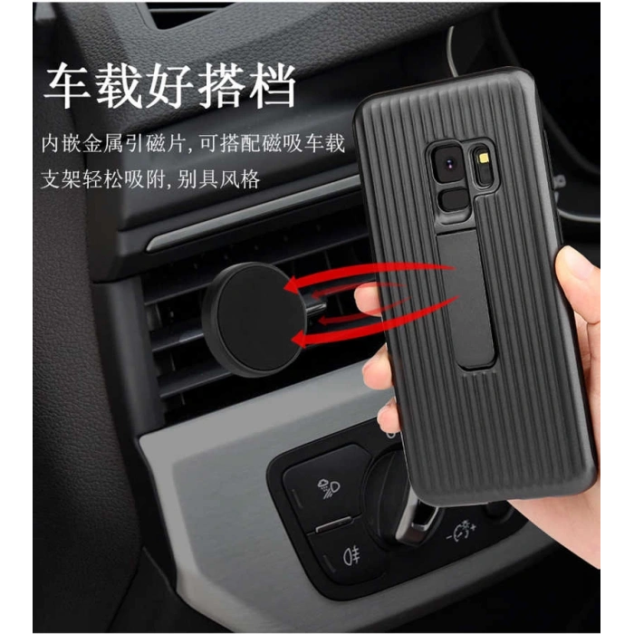 Galaxy S9 Kılıf Zore Wave Standlı Mıknatıslı Kapak