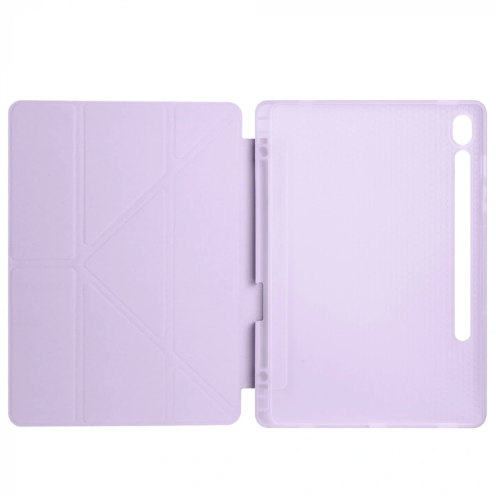 Galaxy Tab S10 FE Kılıf Zore Tri Folding Kalem Bölmeli Standlı Kılıf