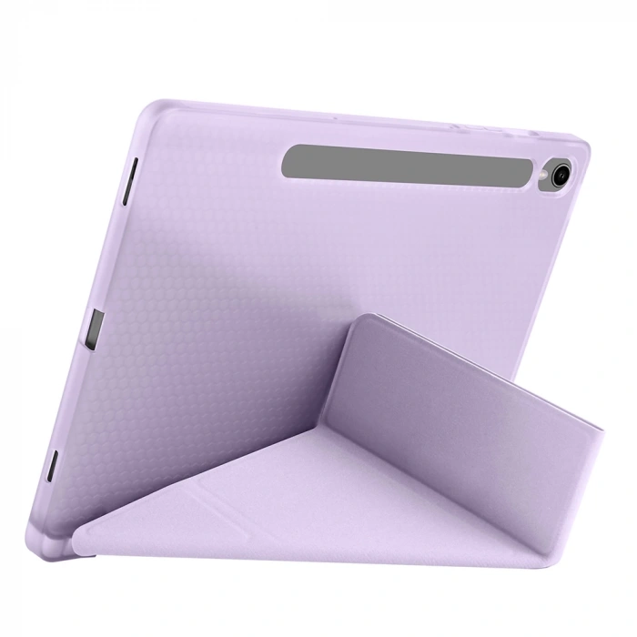 Galaxy Tab S10 FE Kılıf Zore Tri Folding Kalem Bölmeli Standlı Kılıf
