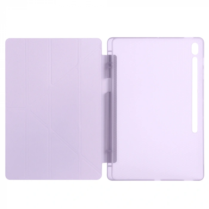 Galaxy Tab S10 FE Plus Kılıf Zore Tri Folding Kalem Bölmeli Standlı Kılıf