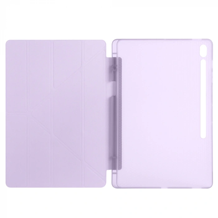 Galaxy Tab S10 FE Plus Kılıf Zore Tri Folding Kalem Bölmeli Standlı Kılıf