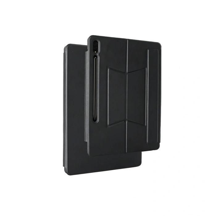 Galaxy Tab S10 FE Plus Zore Border Keyboard Bluetooh Bağlantılı Standlı Klavyeli Tablet Kılıfı