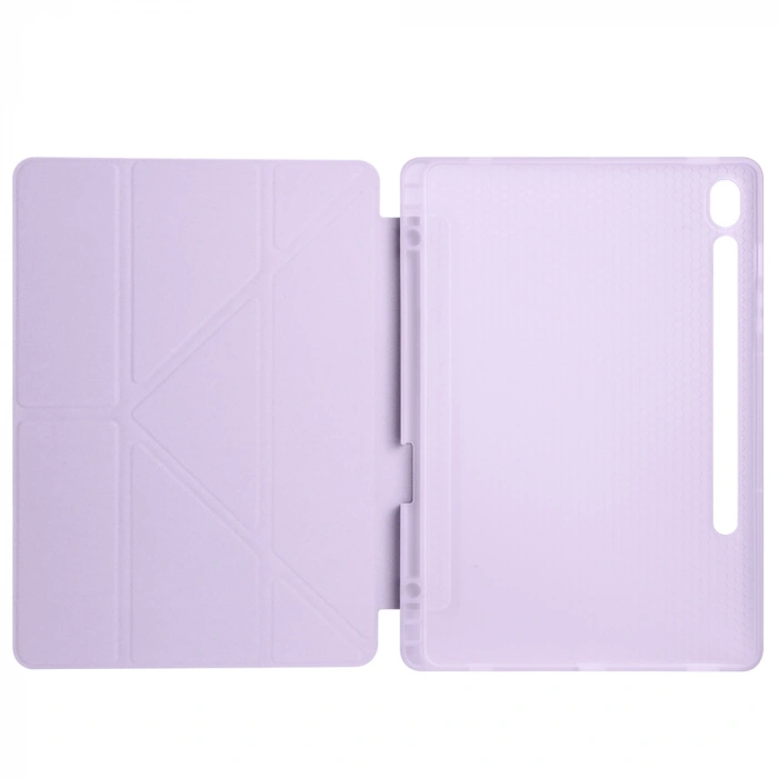 Galaxy Tab S9 FE Kılıf Zore Tri Folding Kalem Bölmeli Standlı Kılıf