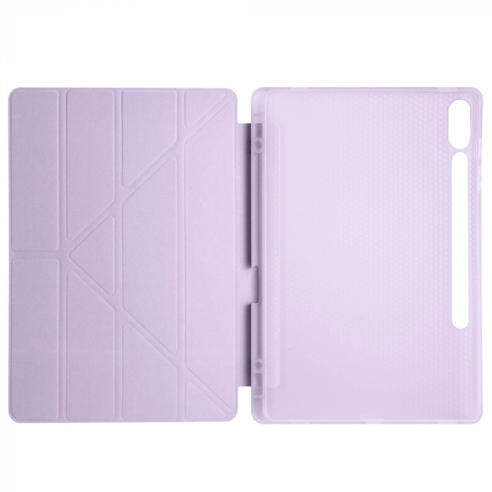 Galaxy Tab S9 FE Plus Kılıf Zore Tri Folding Kalem Bölmeli Standlı Kılıf