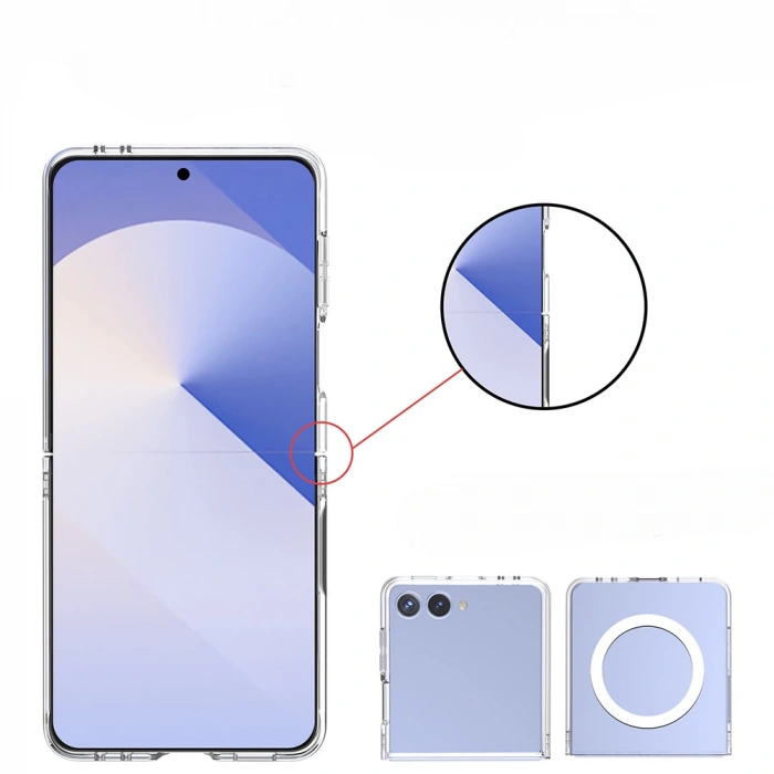 Galaxy Z Flip 7 Kılıf Kamera Korumalı M-safe Sert PC Zore Porto Kapak