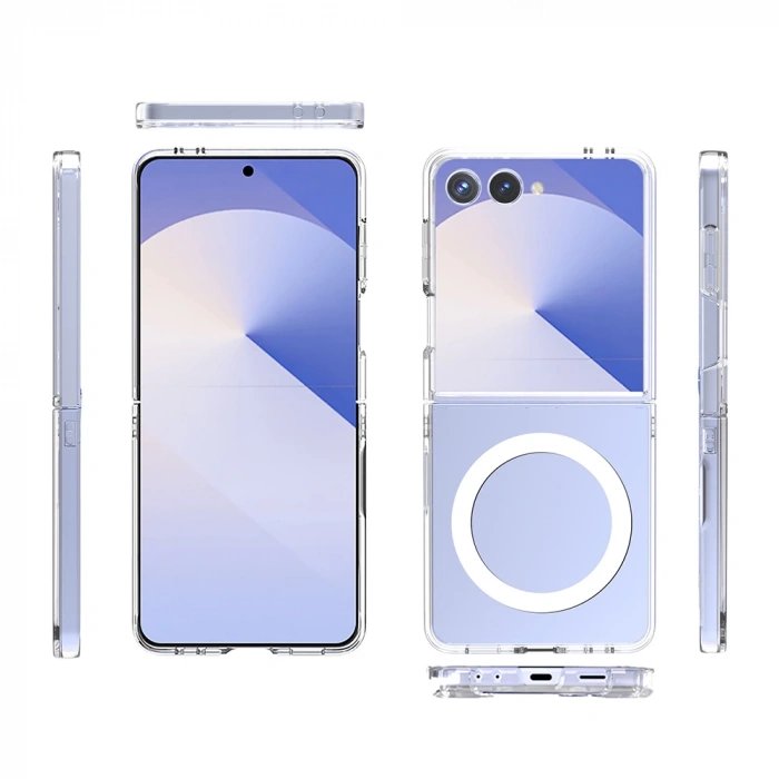 Galaxy Z Flip 7 Kılıf Kamera Korumalı M-safe Sert PC Zore Porto Kapak