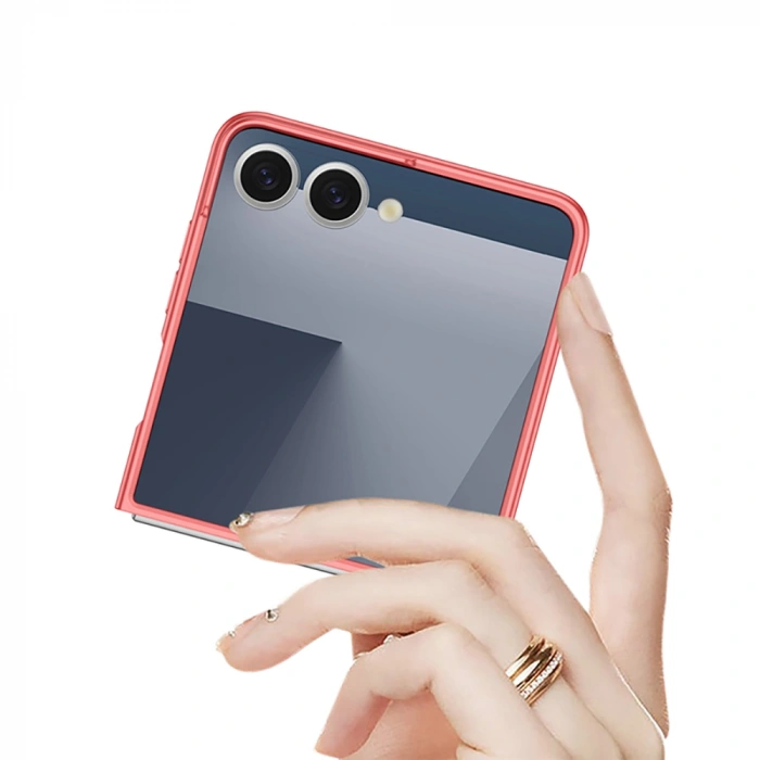 Galaxy Z Flip 7 Kılıf Wireless Şarj Özellikli Zore Kıpta M-safe Kapak