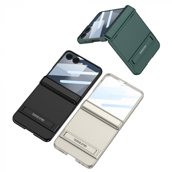 Galaxy Z Flip 7 Kılıf Zore Kıpta Standlı Kapak