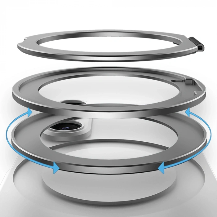 Galaxy Z Fold 7 Kılıf M-safe Şarj Özellikli Zore Kıpta Yüzüklü Kamera Korumalı Kapak