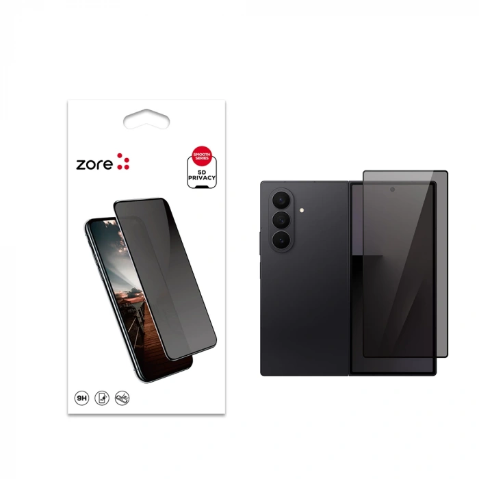 Galaxy Z Fold 7 Zore New 5D Privacy Temperli Ekran Koruyucu